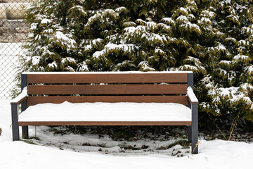 bench in winter