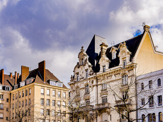 Antique building view in Valenciennes, France
