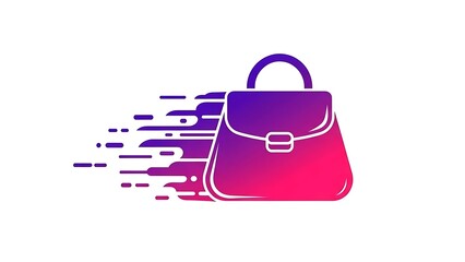Vibrant pink and purple gradient handbag with modern design