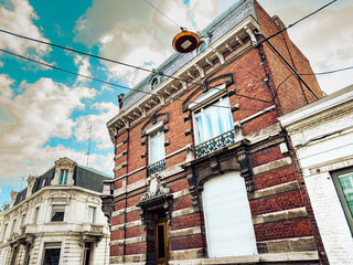 Antique building view in Valenciennes, France