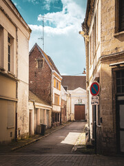 Street view of Valenciennes in France