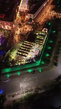 Baluarte de San Francisco Javier, Cartagena de Indias: Vista A&eacute;rea de Murallas y Centro Hist&oacute;rico | Aerial View of the Bastion, Historic Walls and Colonial City in Colombia.