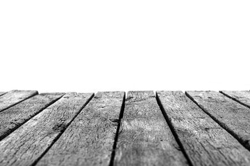 Verwitterte Holzveranda aus alten Holzdielen