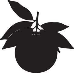 Silhouette of an apple