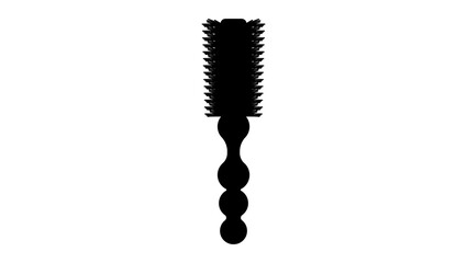 Black Large Round Brush ,black isolated silhouette