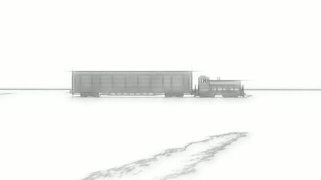 Sketch Train Motion Animation