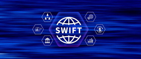 SWIFT. Society for Worldwide Interbank Financial Telecommunications, online payment and financial...