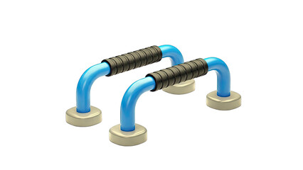 Blue Push-Up Bars with Black Grips