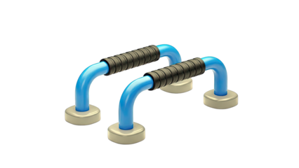 Blue Push-Up Bars with Black Grips