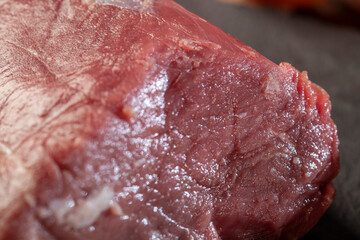 Preparing "piemontese" beef for cooking