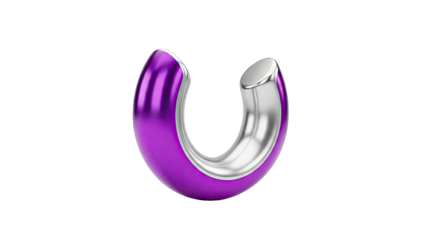 Metallic Purple and Silver Curved Device