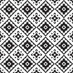 Geometric Black and White Diamond Shape Seamless Surface Pattern Design