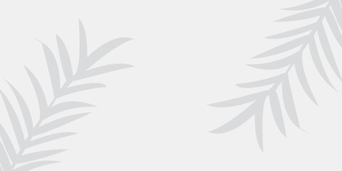 Monstera leaf shadow overlay on white background. Soft blurred shadow of monstera leaves cast on a white background, perfect for natural overlays, modern layouts, and subtle design accents. eps10

