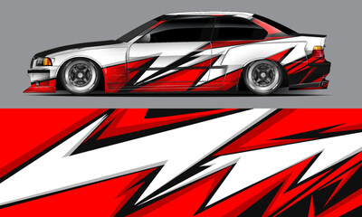 car livery graphic vector. abstract grunge background design for vehicle vinyl wrap and car branding. Eps 10