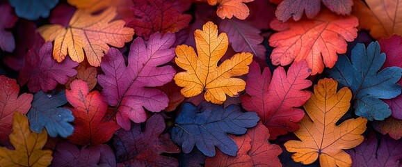 Colorful autumn leaves background, fall foliage, nature