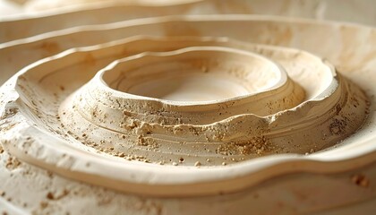 Close Up of a Concentric Sandstone Formation with Natural Textures