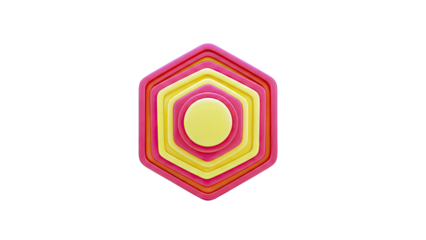 Concentric Hexagon and Circle Layers