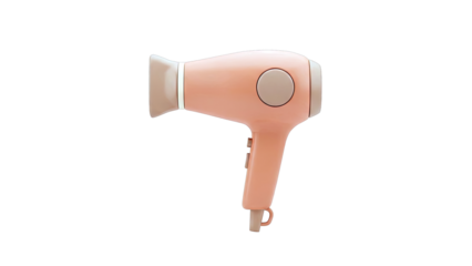 Peach and tan hair dryer with contrasting accents