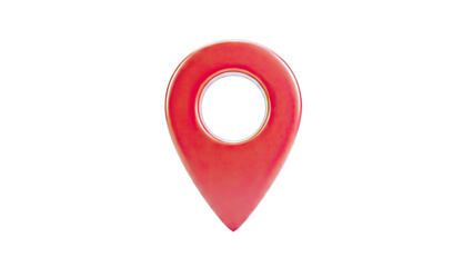 Red 3D Map Pin