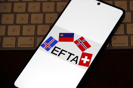  EFTA - Associa&ccedil;&atilde;o Europeia de Livre Com&eacute;rcio - Organiza&ccedil;&atilde;o intergovernamental que promove o livre com&eacute;rcio e a integra&ccedil;&atilde;o econ&ocirc;mica entre seus membros: Isl&acirc;ndia, Liechtenstein, Noruega e Su&iacute;&ccedil;a.