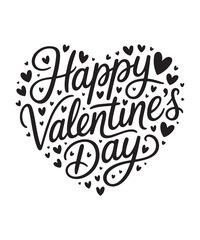 Romantic Valentine Script Heart Design
