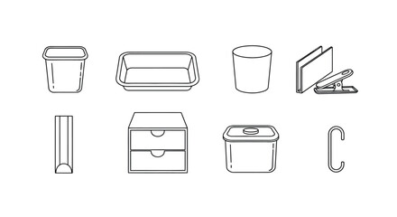 Organizational tools for home and office Vector