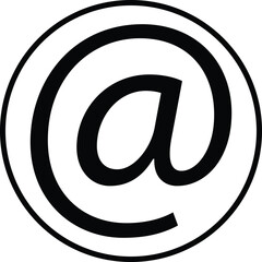 At Symbol Icon for Email and Digital Communication