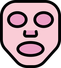 Cosmetic mask for face treatment, moisturizing and purifying the skin