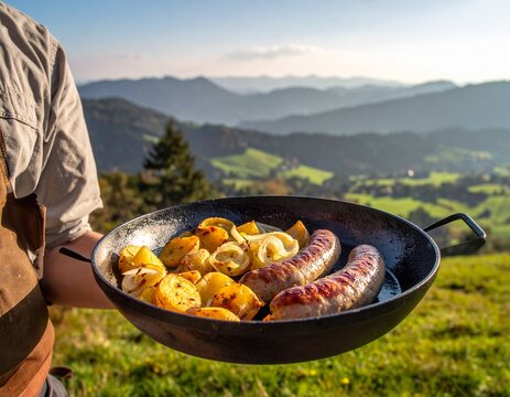 Bauernpfanne mit Bratwurst &ndash; Deutschland