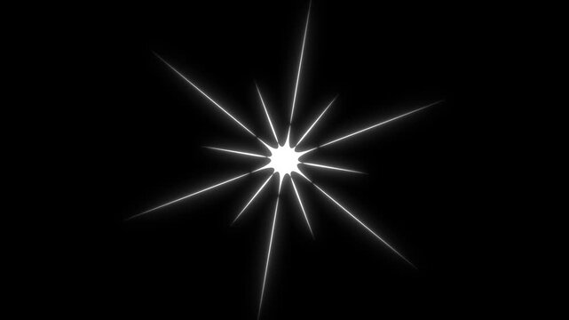 single star glitter, Twinkle Sparkling stars Shine animation on black screen. Glow twinkle movement timeline, Vector, looping animation, doodles style stars blinking effects with Alpha Channel.4k