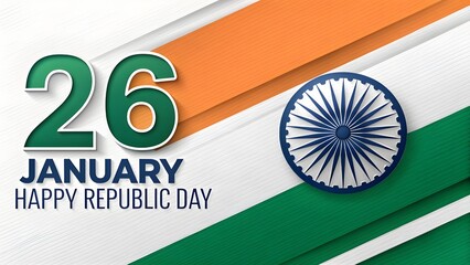 3D Paper Cut India Republic Day Graphic: 26 January Celebration & Patriotic Map Design