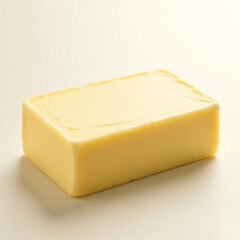 Rectangular butter block on light surface