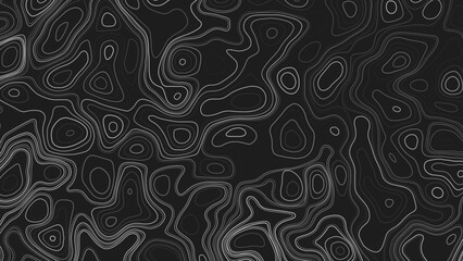 Abstract Topographic maps Pattern gold contour line Banner in texture black Background © Creative