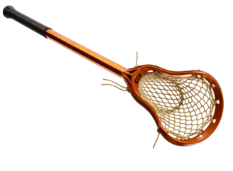 Lacrosse stick with net isolated on transparent background