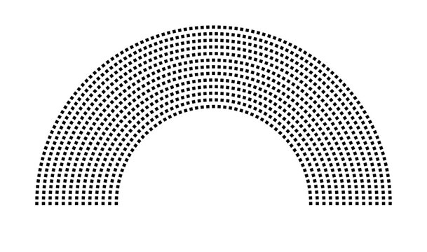 Hemicycle 1001 seats - 13 rows