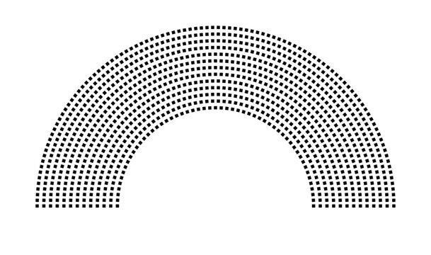 Hemicycle 1003 seats - 13 rows