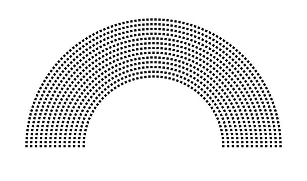 Hemicycle 1004 seats - 13 rows