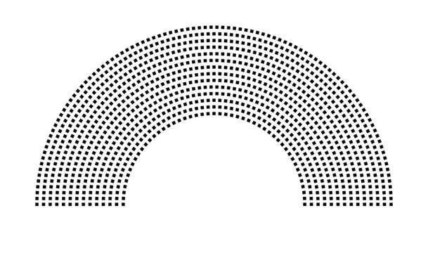 Hemicycle 1019 seats - 14 rows
