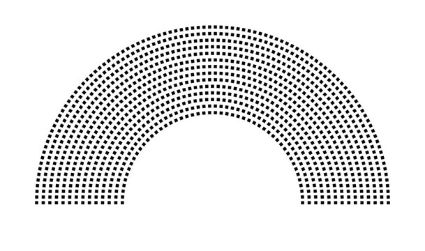 Hemicycle 1036 seats - 14 rows