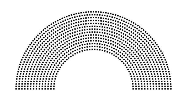 Hemicycle 1039 seats - 14 rows