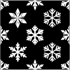 Metallic Silver Snowflake Pattern