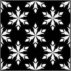 Metallic Silver Snowflake Pattern.