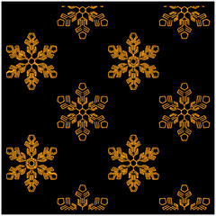 Cyber Neon Snowflake Pattern.