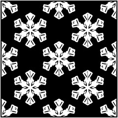 Cyber Neon Snowflake Pattern.