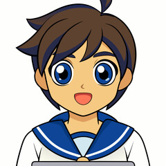 Obraz premium Anime schoolgirl character