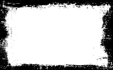 Black ink brush painting blank frame border pictures artistic grunge graphic element