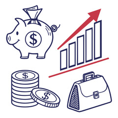 Financial growth and investment concept