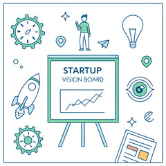 Startup vision board