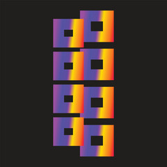 Creative Memphis Style Abstract Line Pattern