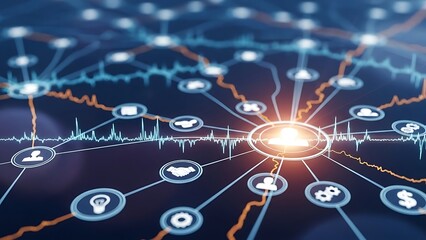 Digital Network Connections and Data Analysis.
